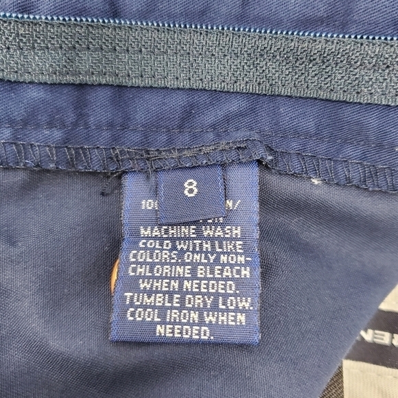 RALPH LAUREN GOLF NAVY BLUE PLEATED 100% COTTON SHORTS WOMEN SIZE 8 - Picture 11 of 12